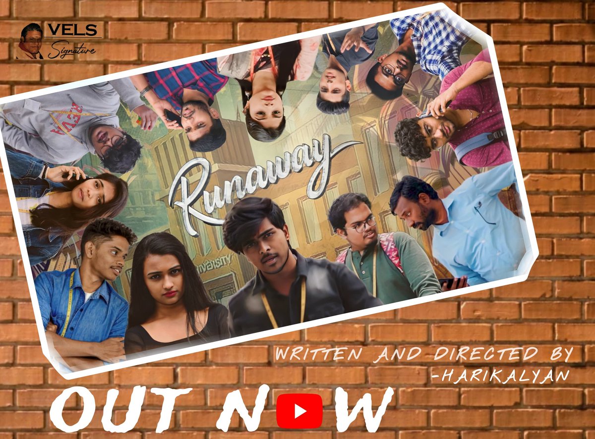 Our @VelsSignature's next short film #RunAway is out now. Do watch and share your comments. ▶️ youtu.be/pwVdIx2mKXs Written & Directed by #HariKalyan @___pavan08___ @divomovies
