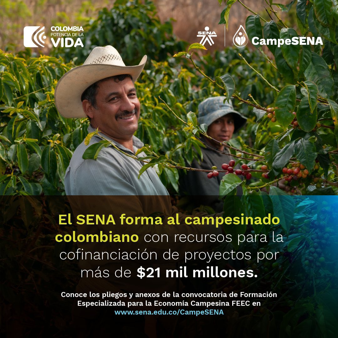 diegospil's tweet photo. ¡Atención! 👀Esta es una oferta dirigida a asociaciones, cooperativas y organizaciones campesinas.🤠Formación es progreso. 👆​https://t.co/zXzVNEAF4c @SENAComunica #CampeSENA #CuandoFormasSiembra https://t.co/zTY6gaDZOi
