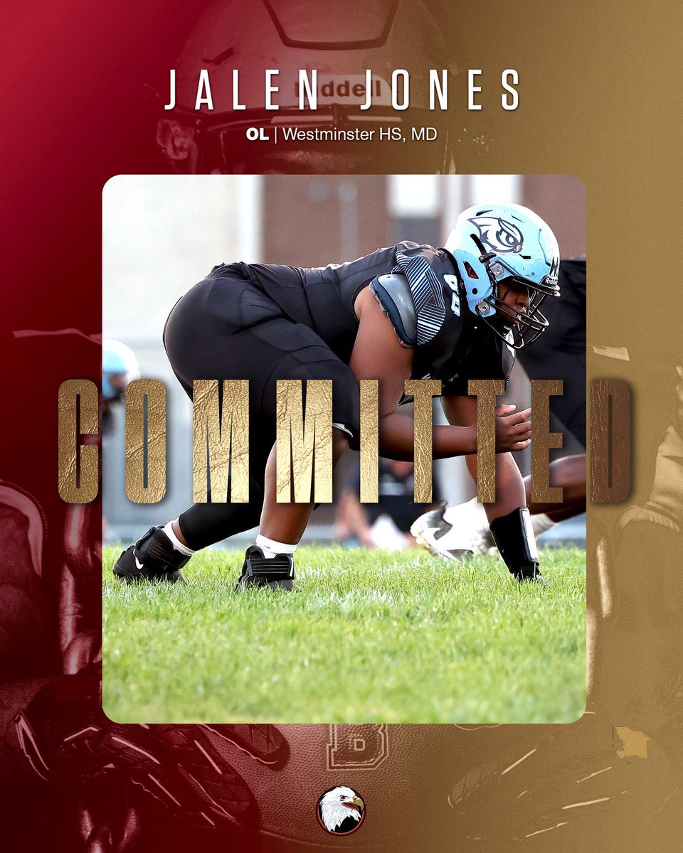 Jalen Jones (@jalenjo60) on Twitter photo Excited to announce my commitment to <a href="/BH2OFootball/">Bridgewater Football</a>!! I want to thank my coaches, teammates, and family for making me the player that I am today. On to the next chapter.
<a href="/Coach_IMurray/">Coach Isaac Murray</a> <a href="/owlfootball1/">Coach Bassler</a> <a href="/kh1ll/">Matt Cahill</a> <a href="/dspmd/">Ferron Carter</a> <a href="/CoachPurk/">Kyle Purkey</a> <a href="/CoachLemn/">Scott Lemn</a> Excited to announce my commitment to <a href="/BH2OFootball/">Bridgewater Football</a>!! I want to thank my coaches, teammates, and family for making me the player that I am today. On to the next chapter.
<a href="/Coach_IMurray/">Coach Isaac Murray</a> <a href="/owlfootball1/">Coach Bassler</a> <a href="/kh1ll/">Matt Cahill</a> <a href="/dspmd/">Ferron Carter</a> <a href="/CoachPurk/">Kyle Purkey</a> <a href="/CoachLemn/">Scott Lemn</a>