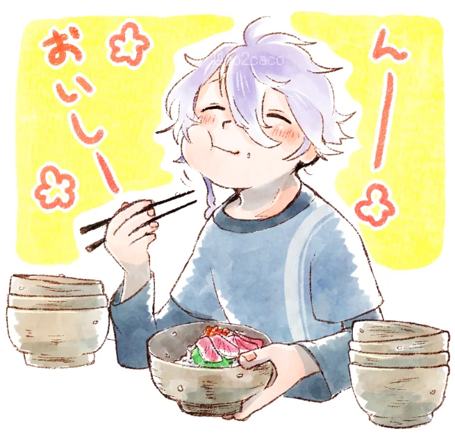 #TLを食いしん坊な刀剣男士でいっぱいにしよう弊本丸の清麿は大食いです 