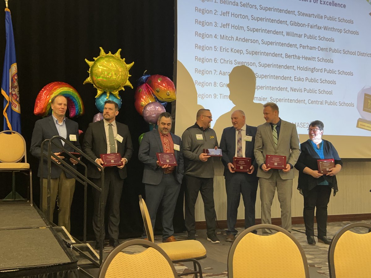 Congratulations to all my colleagues awarded as Regional Administrators of Excellence 🌟 A special shoutout to @isd347 Superintendent, Dr. Jeff Holm! 🎉👏 #masamase24 #mnlead #suptchat #isd347