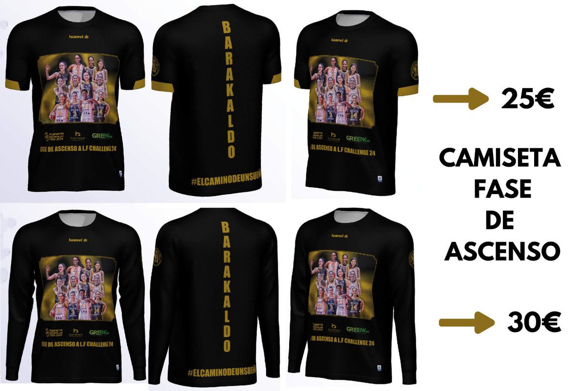 Un equipo para el recuerdo y una camiseta para toda la vida 🔥

😉 ¿Qué te parece? 

👀 Si quieres una, sigue todos los pasos del formulario 

🚨 Fecha límite para pedirla: 22/03/2024

🥹 Ya queda menos para la Fase de Ascenso a LF Challenge 

forms.gle/xPHrv5fevXi1Mw…