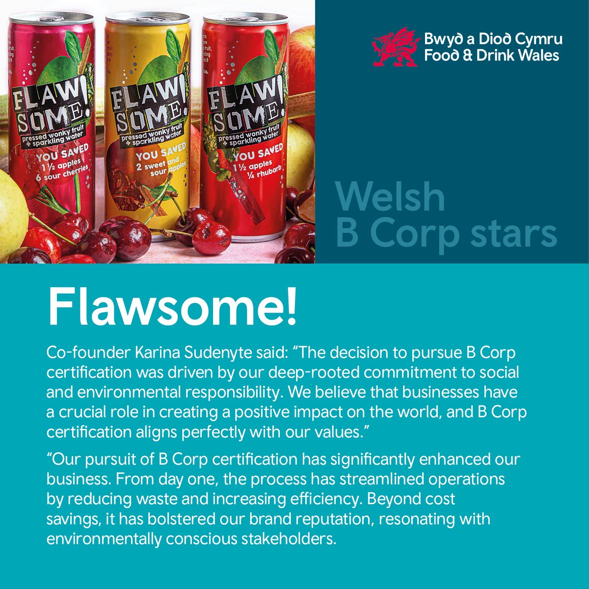 It’s #BCorpMonth We have a growing number of food & drink companies in Wales that have achieved B Corp certification. Join us in supporting these Welsh B Corp stars and their dedication to creating a more sustainable and equitable future for all. #FoodDrinkWales