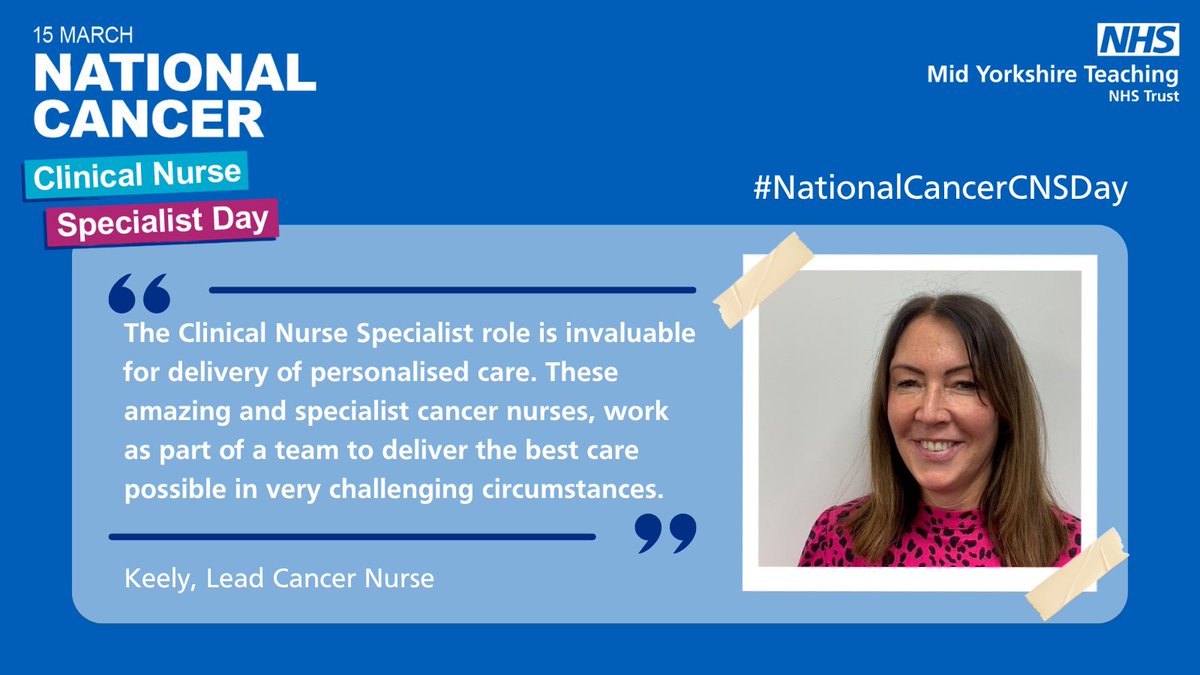 Today, on #NationalCancerCNSDay some of our colleagues are sharing what they love about their role🌟 Whether it's providing personalised care, emotional support or making a difference to patients' lives, we appreciate all our CNS colleagues for the vital work they do every day💙