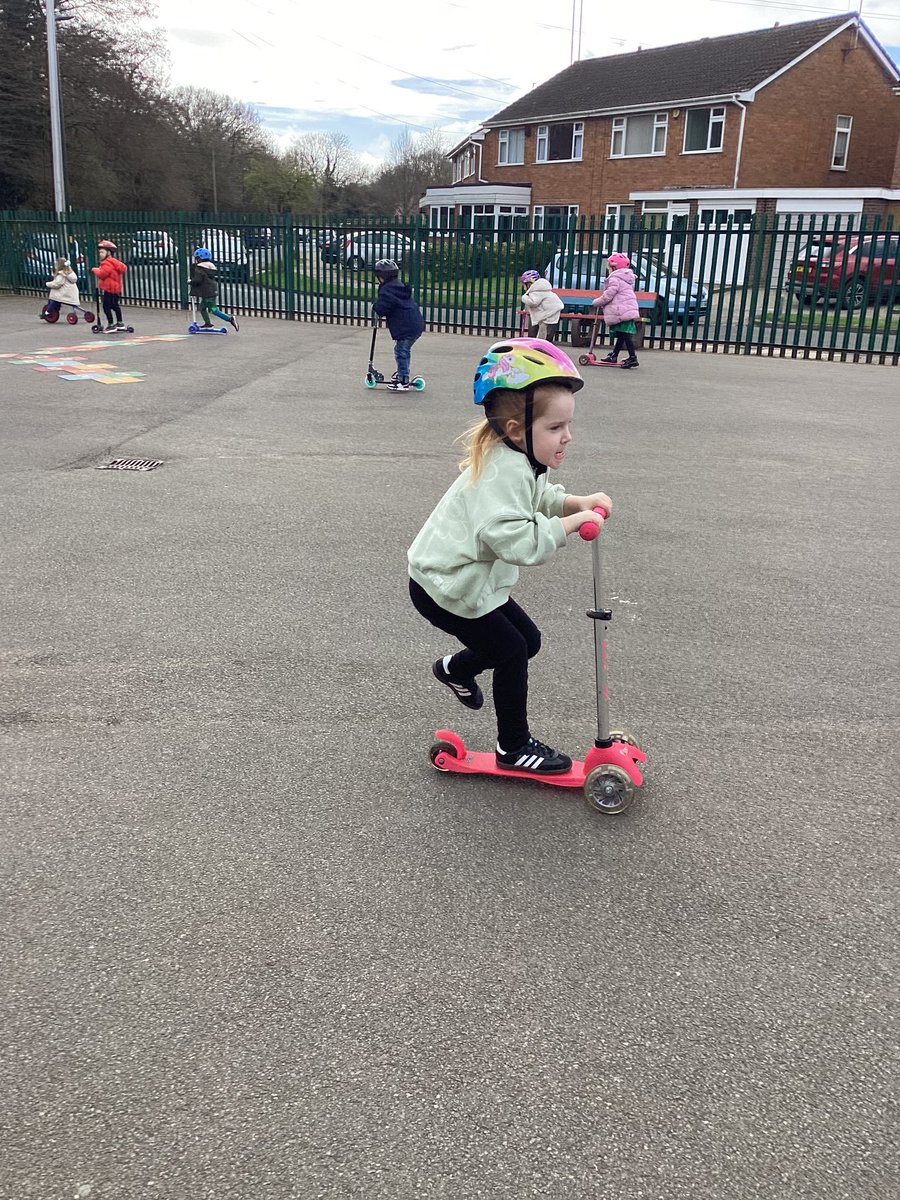 Bike and scooter day in Reception #Active60 #MissS #Reception