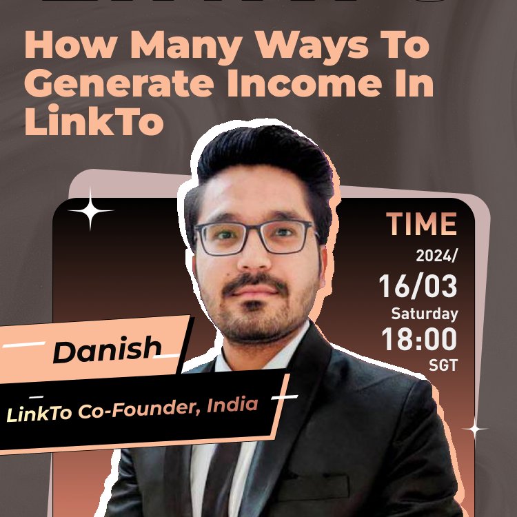 <a href="/LinkTo_io/">LinkTo</a> -A One Stop Marketing Services To Increase Your Global Exposure.
1) Double Your Income in 60 Days Cycle
2) Generate Passive &amp; Active Income
3) Be an Influencer &amp; earn money. 
4) Be A Leader &amp; earn 30% Direct Referral Income.

I am coming to Live At <a href="/whistle_web3/">Whistle</a> 5PM SG
