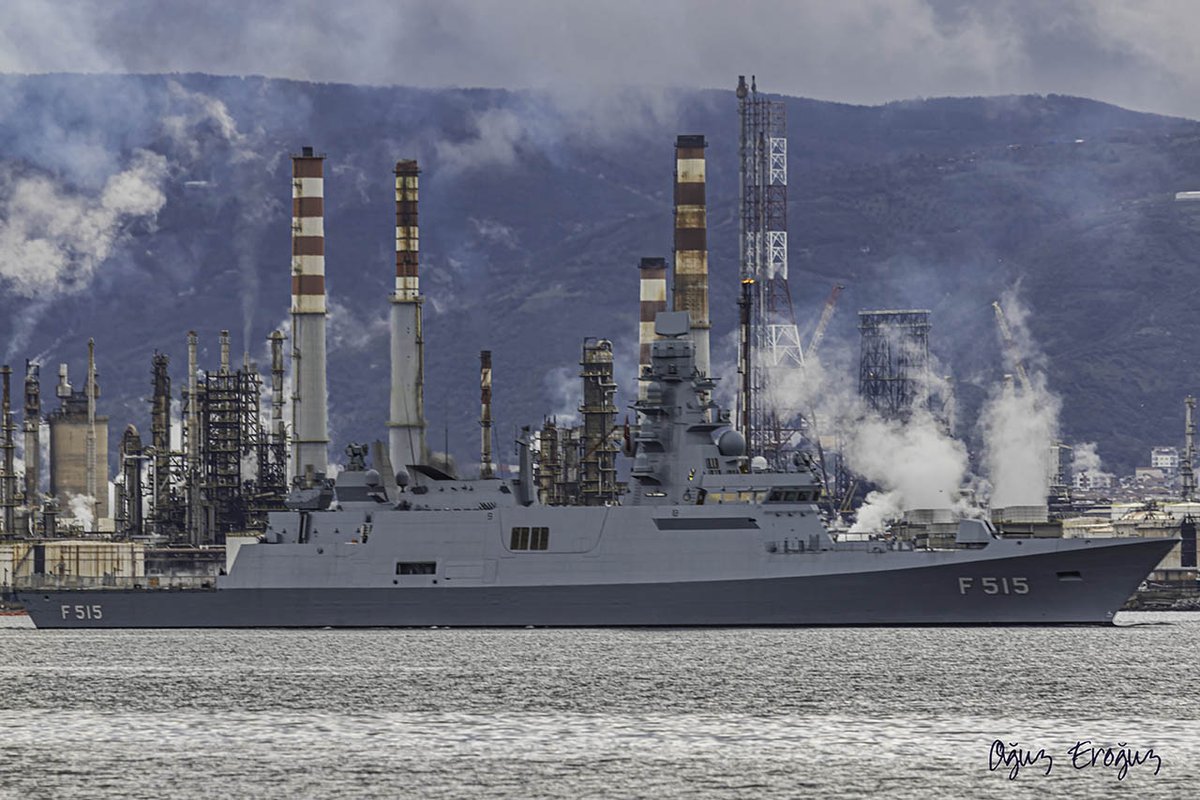 OguzEroguz1's tweet image. #TurkishNavy&apos;s #İClass frigate #TCGİstanbul #F515, which successfully test-fired the MK41 equivalent #MİDLAS (National Vertical Launcher System) prod. by @roketsan &amp;amp; HİSAR-D RF air defence missile developed by @roketsan  &amp;amp; @aselsan  in the Black Sea, returned to Gölcük Base.