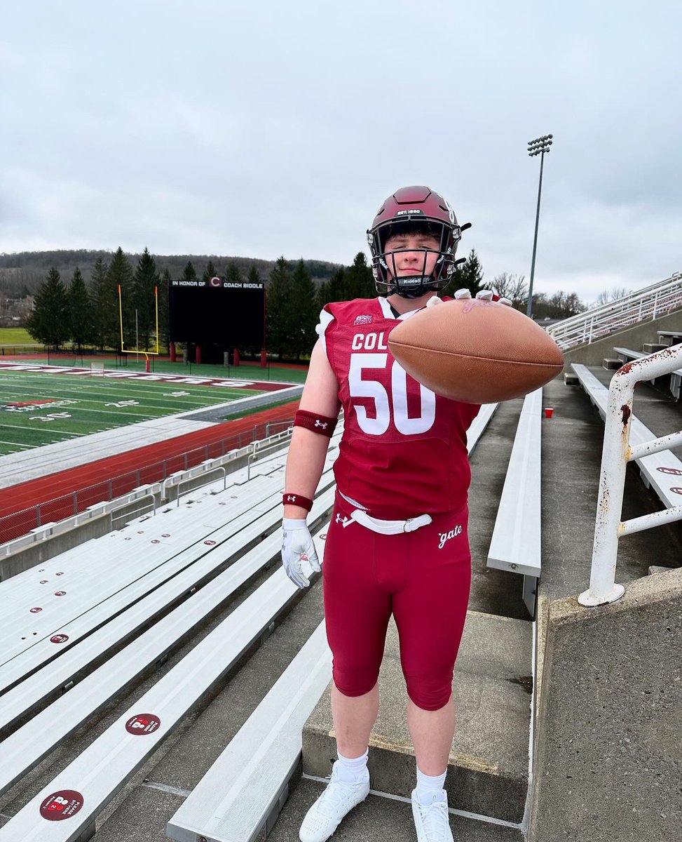 After a great visit and conversation with @Coach_Dakosty , I am blessed to receive an offer from Colgate University! @CoachBelfiori @Bolles_Football @DeshawnBrownInc @bhernyscoutguy
