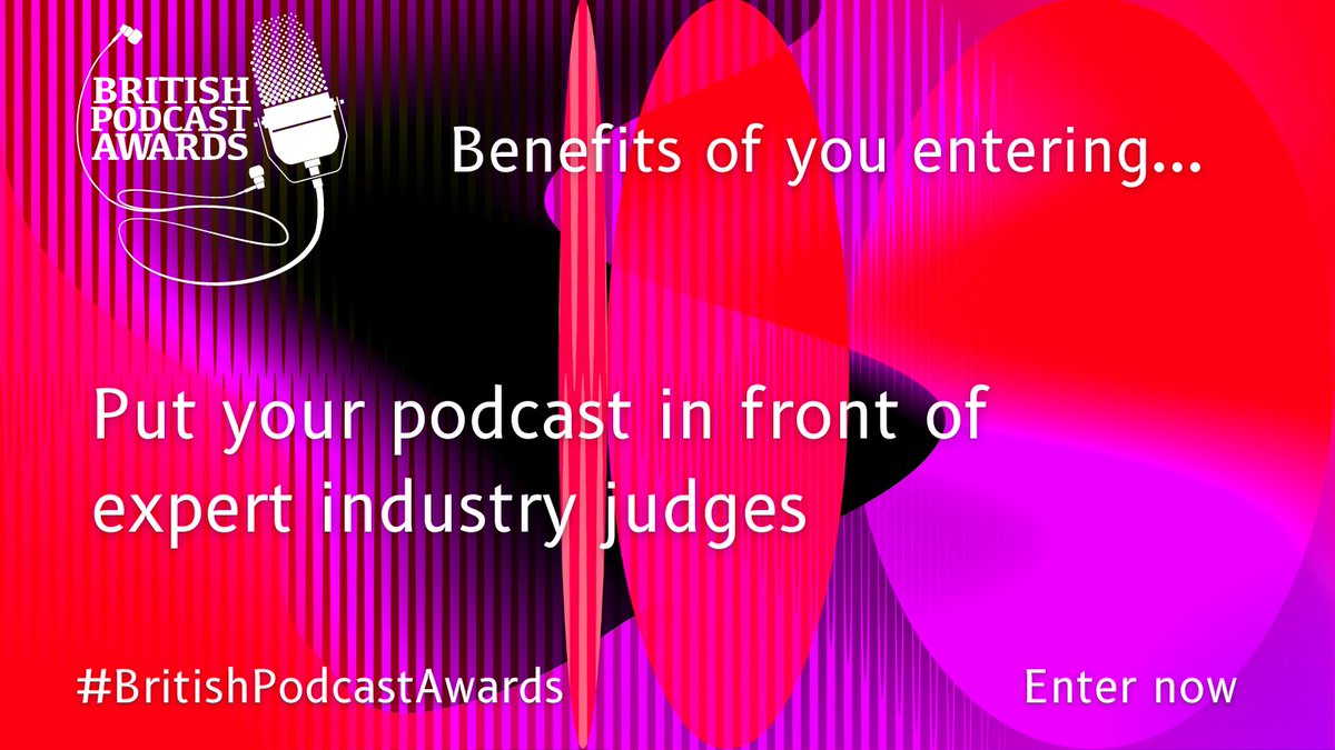 TGIF 🙌 here are some benefits of entering to take into the weekend with you 👇 🗺️ Get your show on the map 💥 Expand into new audiences 👀 Be judged by industry experts 📱 Be seen by millions Start the entry process now 👉 britishpodcastawards.com/#enter