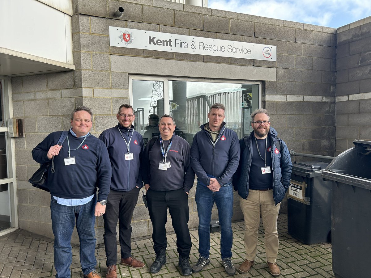 Kent officials along with @southeastFBU and Vice President @UnioSteveW made a visit to The Channel Tunnel Fire Station today to see and meet members @fbunational