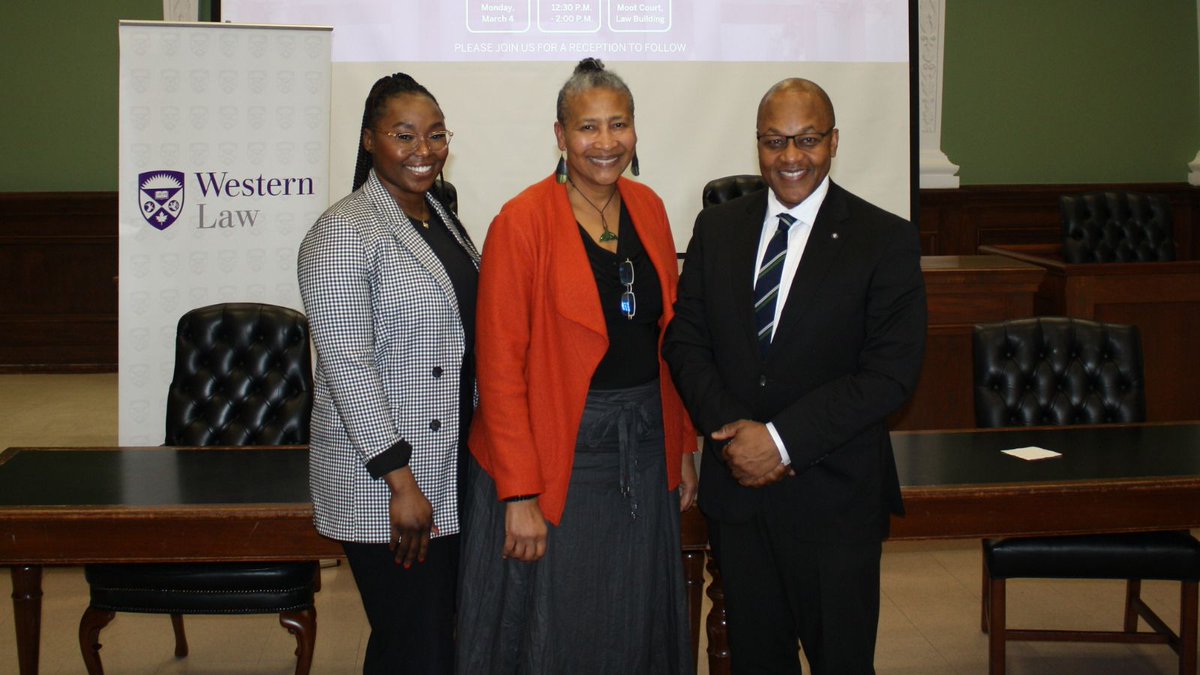 Along with the Western Law Chapter of the Black Law Students’ Association of Canada we were honoured to welcome Chief Justice of Ontario Michael Tulloch and Yola Grant, former Associate Chair of the HRTO to campus to celebrate Black History Month. buff.ly/3Ppbfl0
