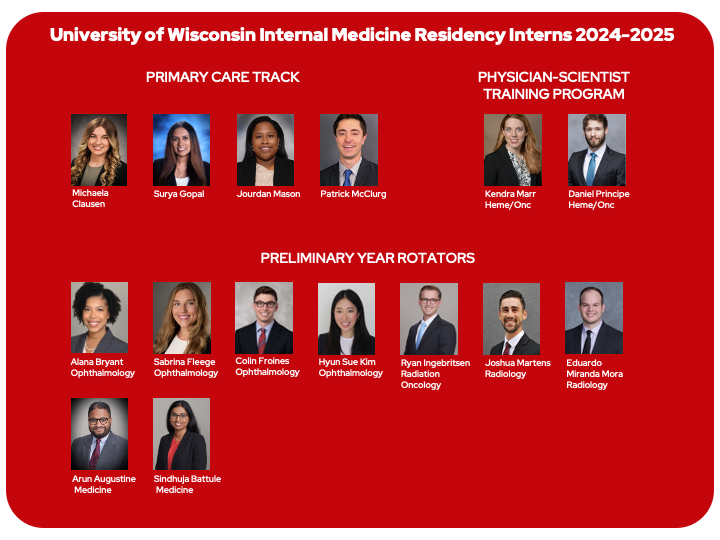 University of Wisconsin Department of Medicine (@uw_medicine) on Twitter photo Congratulations and welcome to our newest <a href="/uw_IMresidency/">UW IM Residency</a> residents! 🎉🦡🩺 We can't wait to see what you'll accomplish! #Match2024 #MatchDay #UWSMPHMatchDay
Learn more: ow.ly/8Mph50QUEyP Congratulations and welcome to our newest <a href="/uw_IMresidency/">UW IM Residency</a> residents! 🎉🦡🩺 We can't wait to see what you'll accomplish! #Match2024 #MatchDay #UWSMPHMatchDay
Learn more: ow.ly/8Mph50QUEyP