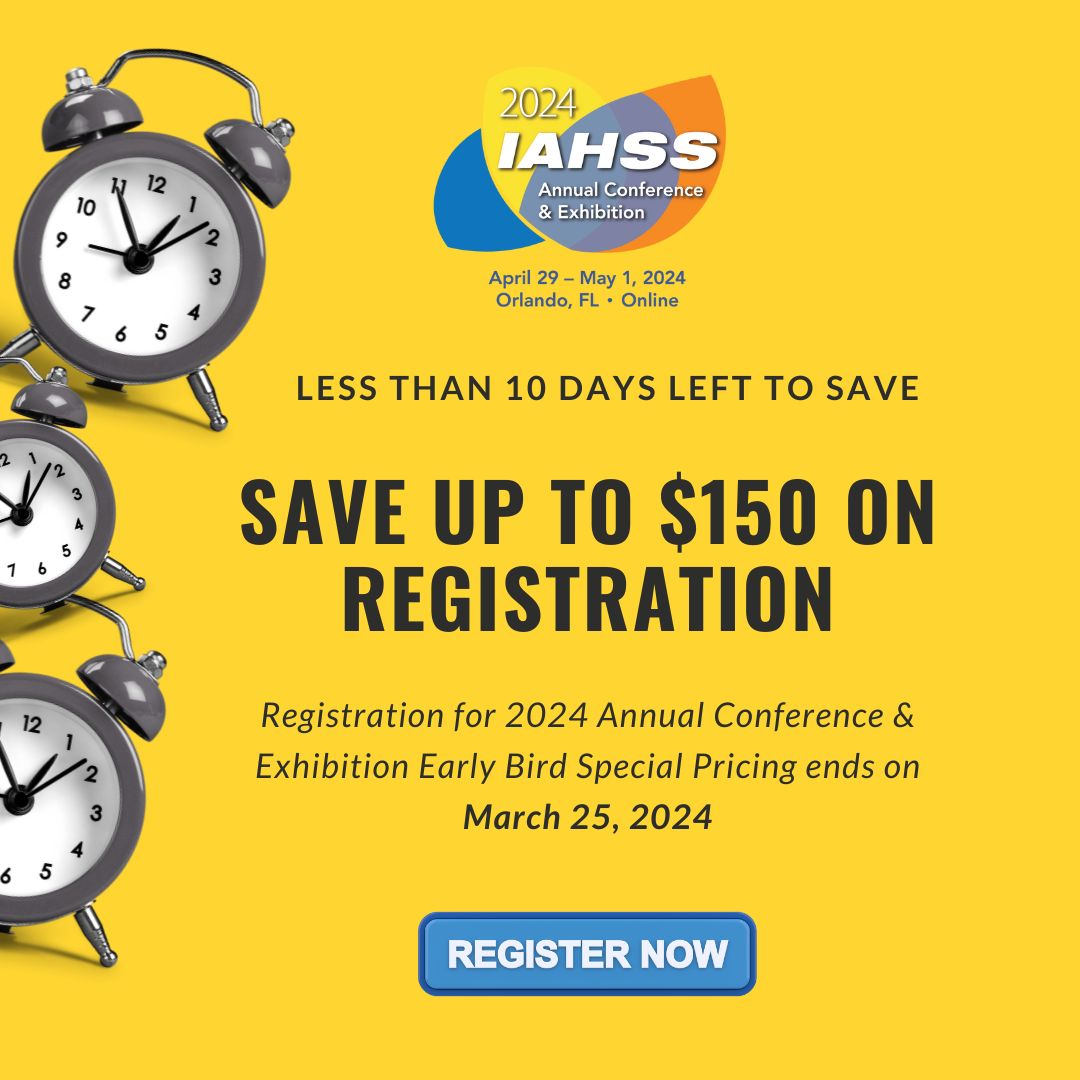 Hurry! There's less than 10 days left to save up to $150 on the Registration for 2024 Annual Conference and Exhibition ▶️ buff.ly/32cTEng #orlando #exhibition #annualconference #healthcaresafety #healthcaresecurity