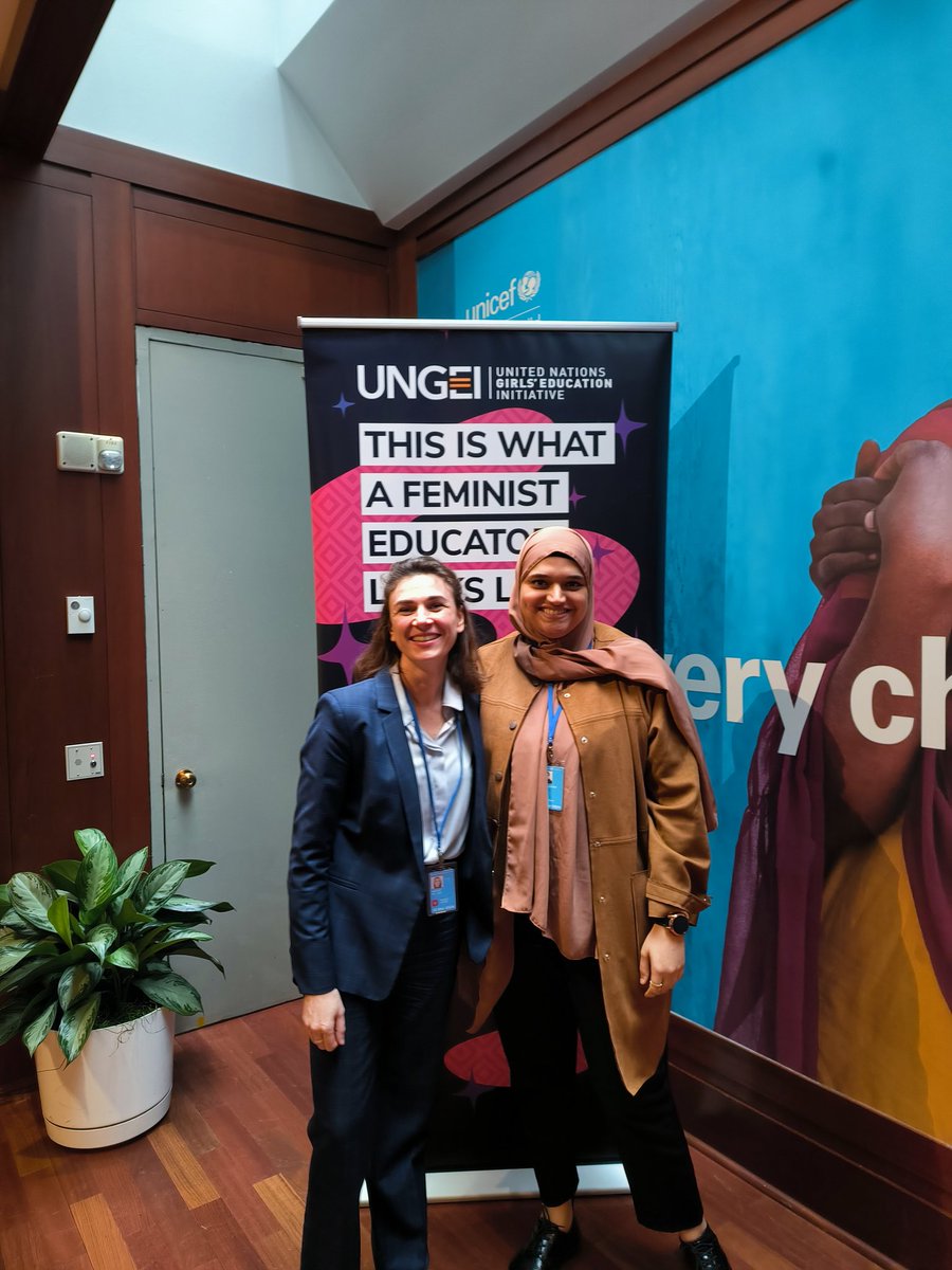Isma Benboulerbah أسماء (@ismablrh) on Twitter photo So great to meet a fellow #french compatriot and former colleague <a href="/MarieSoulie_/">Marie Soulié</a> !
The <a href="/UNGEI/">UN Girls' Education Initiative</a> <a href="/UNESCO/">UNESCO 🏛️ #Education #Sciences #Culture 🇺🇳</a> conference today at the #CSW68 was excellent and optimistic!!
Discussions on #education as the key to achieve #gender #equality were impossible not to have!
<a href="/eduint/">Education International</a> So great to meet a fellow #french compatriot and former colleague <a href="/MarieSoulie_/">Marie Soulié</a> !
The <a href="/UNGEI/">UN Girls' Education Initiative</a> <a href="/UNESCO/">UNESCO 🏛️ #Education #Sciences #Culture 🇺🇳</a> conference today at the #CSW68 was excellent and optimistic!!
Discussions on #education as the key to achieve #gender #equality were impossible not to have!
<a href="/eduint/">Education International</a>