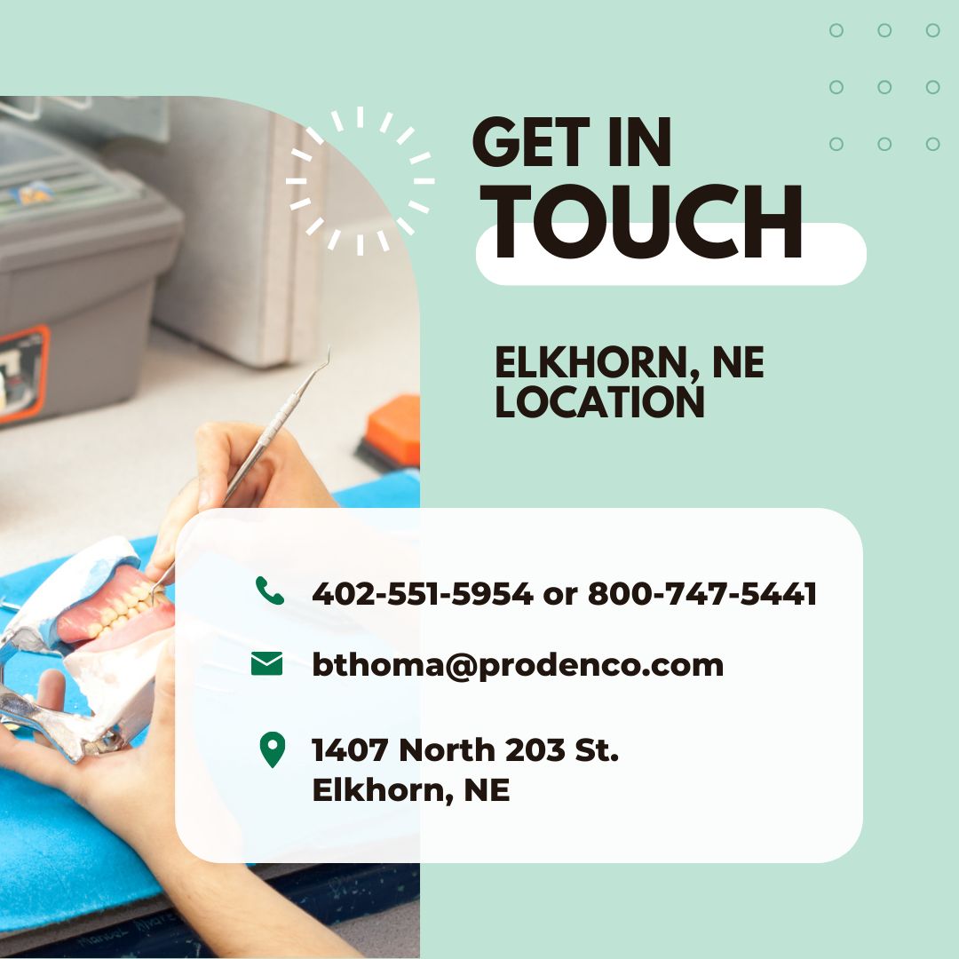 It's never been easier to get in touch with Prodenco Dental Labs!

Feel free to stop in, give us a call, or send a quick message.

We look forward to hearing from you!

#siouxcityiowa #omahanebraska #iowa #southdakota #nebraska #dentallab #iowadentist #nebraskadentist