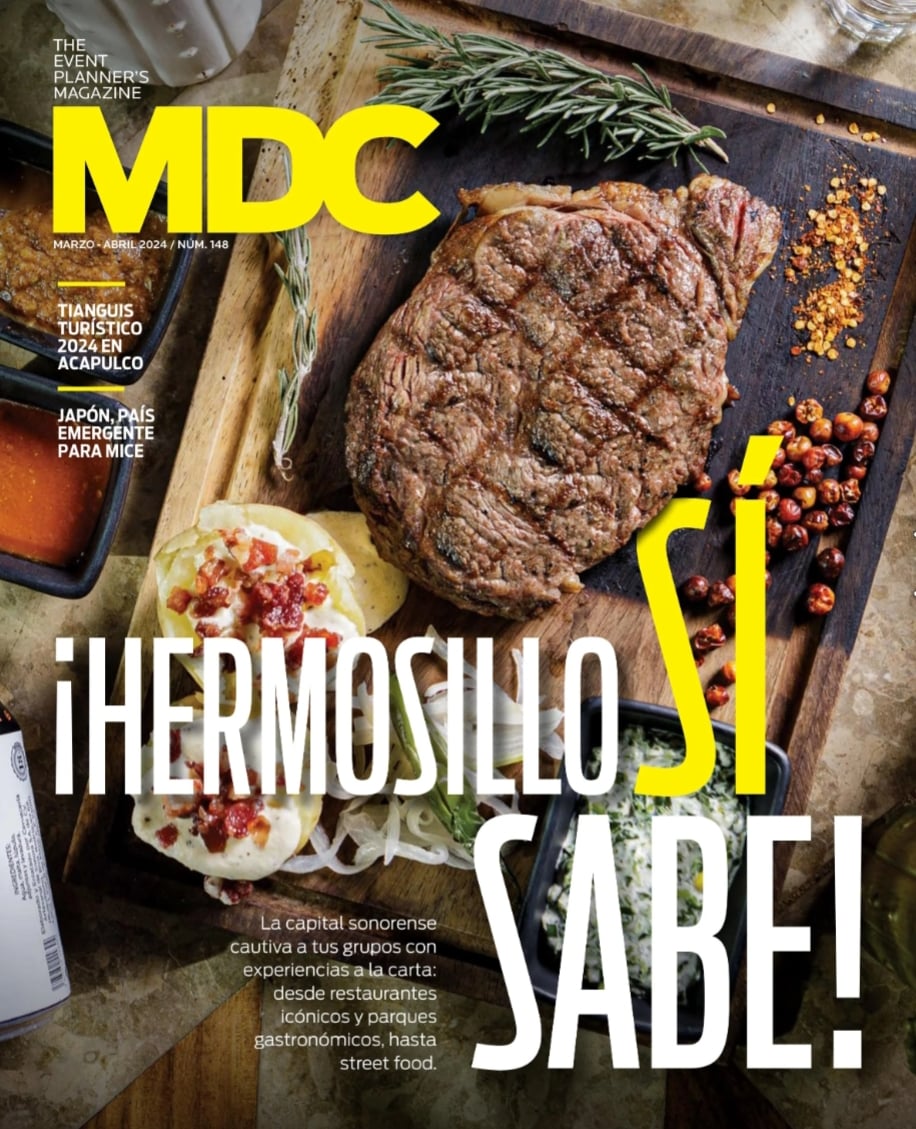 MDC_Magazine's tweet photo. 🔥COVER #MDCmagazine No.148🔥
Marzo/Abril 2024
¡#HERMOSILLO SÍ SABE!
🍴La capital sonorense cautiva a los #grupos con #experiencias a la carta: desde restaurantes icónicos y parques gastronómicos, hasta street food.
@HermosilloVive
Diseño: Fer Rubalcaba
📸Foto: @charlyramos1
#IDR https://t.co/xDOPYp4wBD