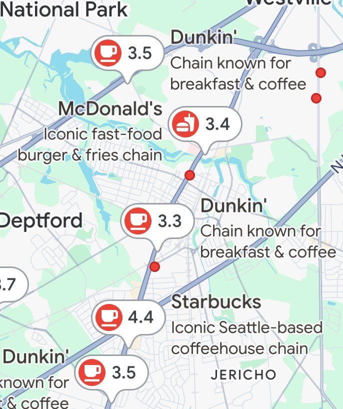 Google Maps results for “coffee shop” is rarely helpful