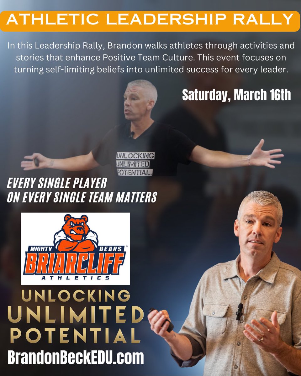 BrandonBeckEDU's tweet photo. Very excited to kick the Spring season off with one of my favorite athletic programs!!! 

Let’s. Go. Bears!
🫶🐻
#UUPotential
#LeadershipMatters 
#positiveculture https://t.co/N2RzRKPdia