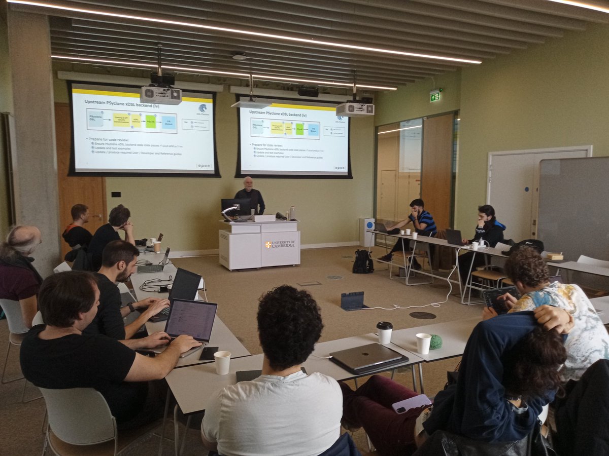 Nick Brown (@nickbrownhpc) on Twitter photo Great to be <a href="/Cambridge_Uni/">Cambridge University</a> today for <a href="/xdslproject/">xDSL</a> project meeting. Lots of interesting discussions and great to see <a href="/Tobias_Grosser/">Tobias Grosser</a> and his group, along with <a href="/gerardjgorman/">Gerard Gorman</a> and <a href="/paulhjkelly/">Paul Kelly</a> and the imperial #xDSL team too Great to be <a href="/Cambridge_Uni/">Cambridge University</a> today for <a href="/xdslproject/">xDSL</a> project meeting. Lots of interesting discussions and great to see <a href="/Tobias_Grosser/">Tobias Grosser</a> and his group, along with <a href="/gerardjgorman/">Gerard Gorman</a> and <a href="/paulhjkelly/">Paul Kelly</a> and the imperial #xDSL team too