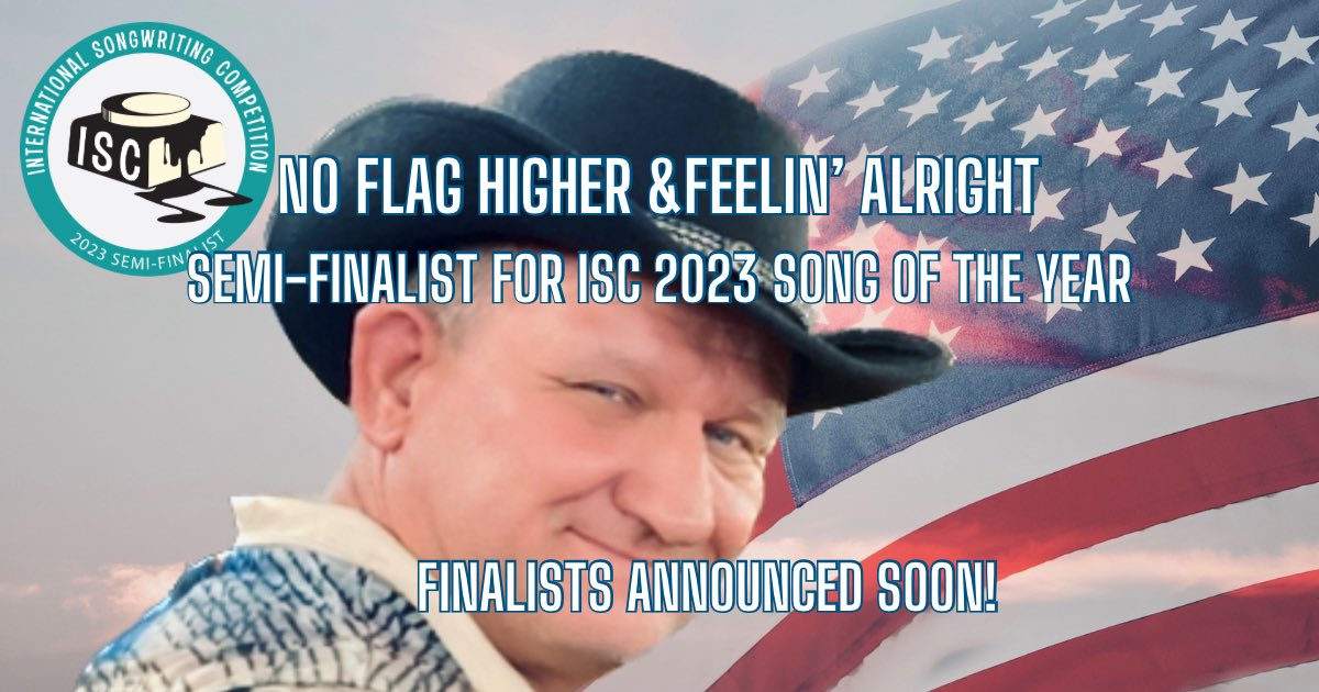 🇺🇸 I have 2 songs that made the semifinals for ISC song of the year out of over 20k+ entries. #noflaghigher and #feelinalright Finalists announced soon! #veteran #countrymusic #usa #veterans #countrymusicnews #army #navy #marines #airforce #coastguard #thankavet #prayforourtroops