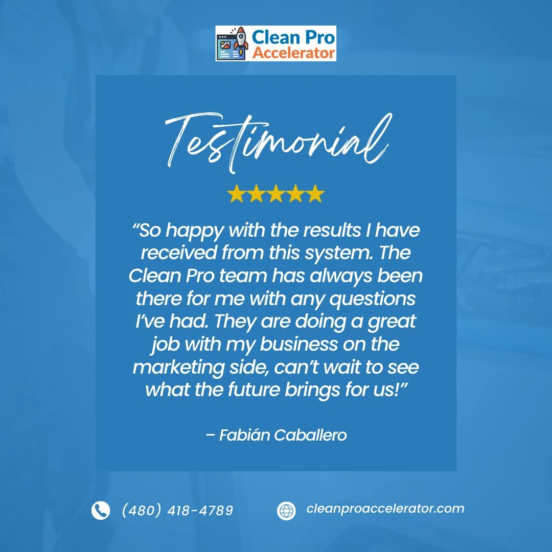 CleanProTeam's tweet image. Stay tuned for more success stories!

#CleanPro #ClientTestimonial #MarketingSuccess #FutureProspects #HappyClient