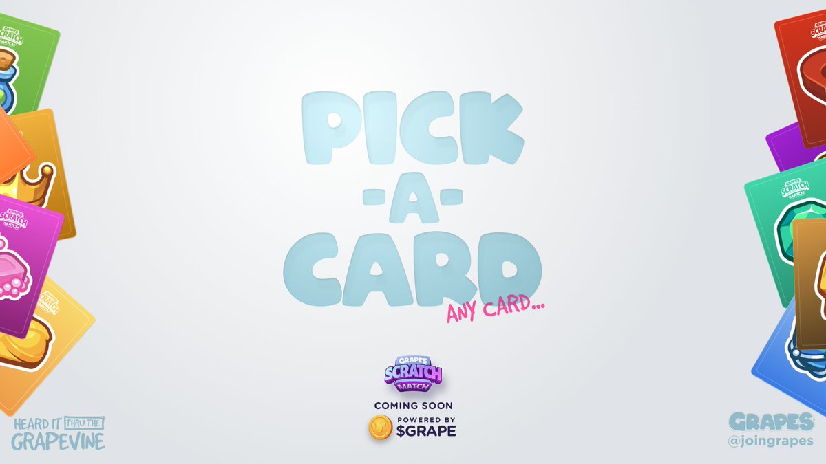 GrapesPad's tweet photo. Scratch Cards… one of the many $GRAPE sinks… 
Coming soon 👀 https://t.co/fqY4xZOBCr