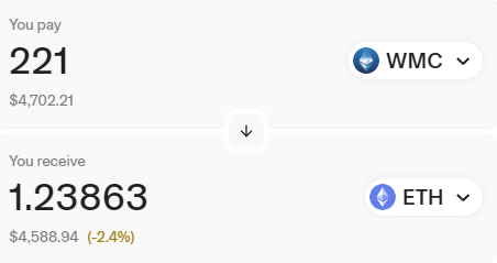 SamuelZ's tweet image. received $WMC airdrop
