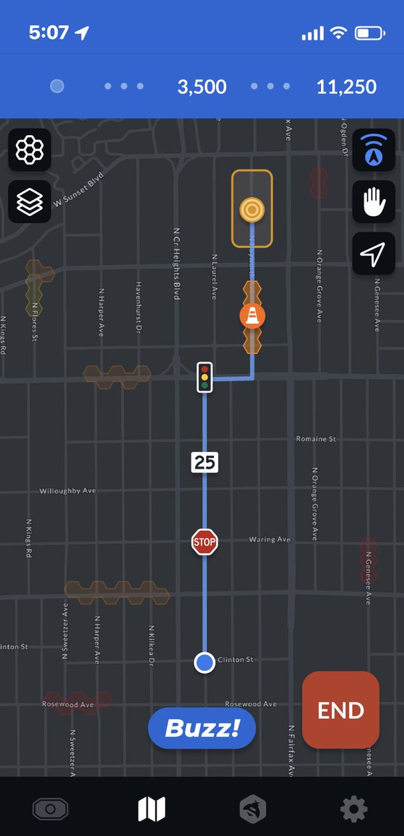 Hivemapper Bursts (gold circle) have been super successful.  Yet, contributors want easier ways to navigate to a Bursted location.

We are building navigation into the app to provide directions while highlighting road construction and other important information along your route.