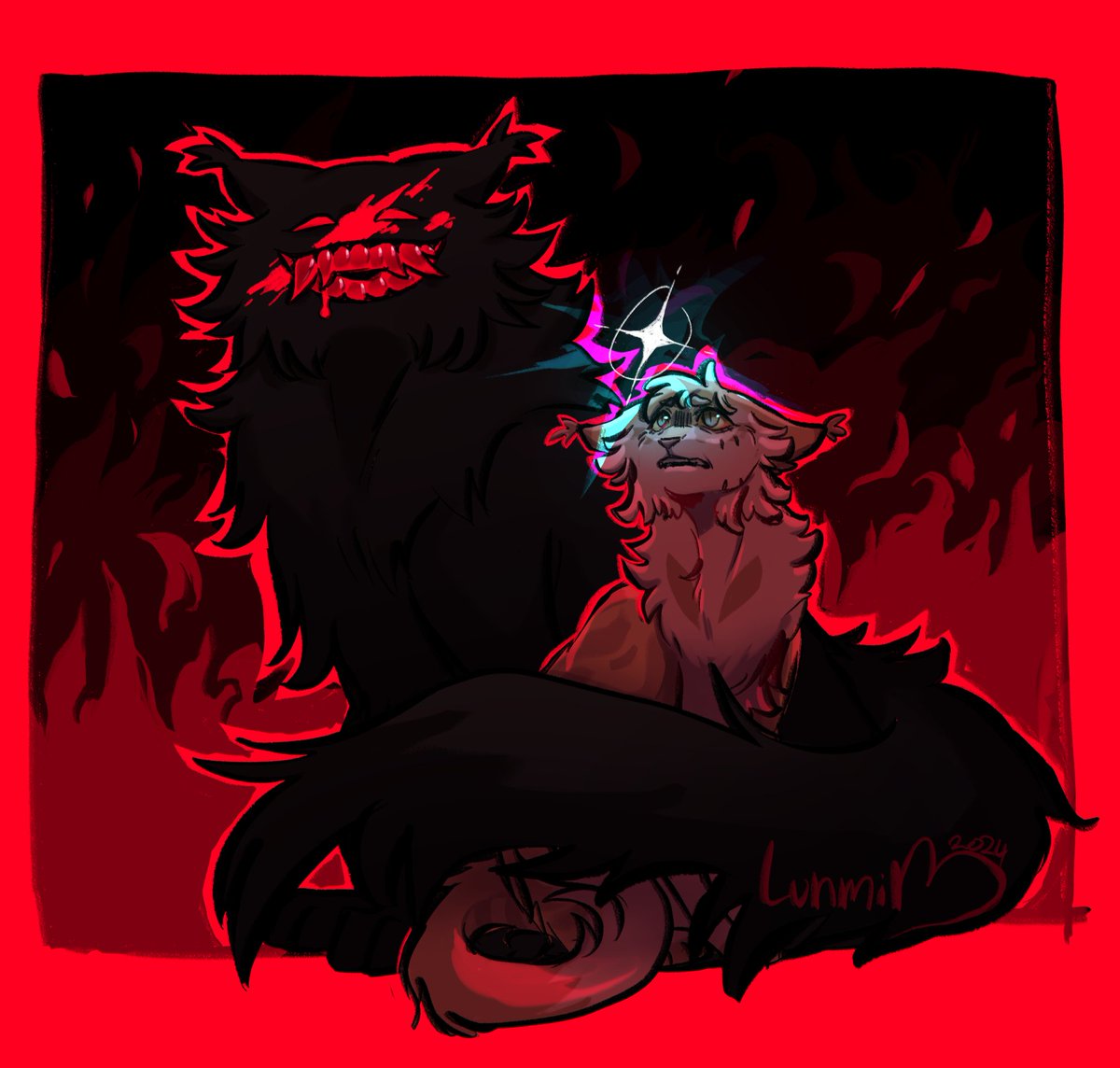 Lunmiarr's tweet photo. Though I've had my feast, you're not released 'cause I'd like seconds, please <3

#warriorcats #warriorcatsfanart https://t.co/GYSIen2EsP
