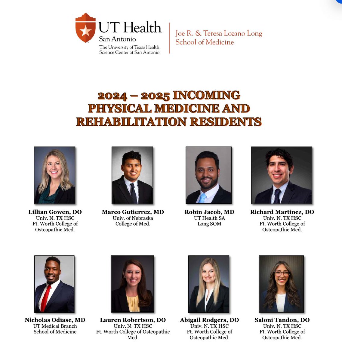 We couldn’t be more excited to welcome these amazing people to our PM&R family! Congrats #Match2024 #Physiatry