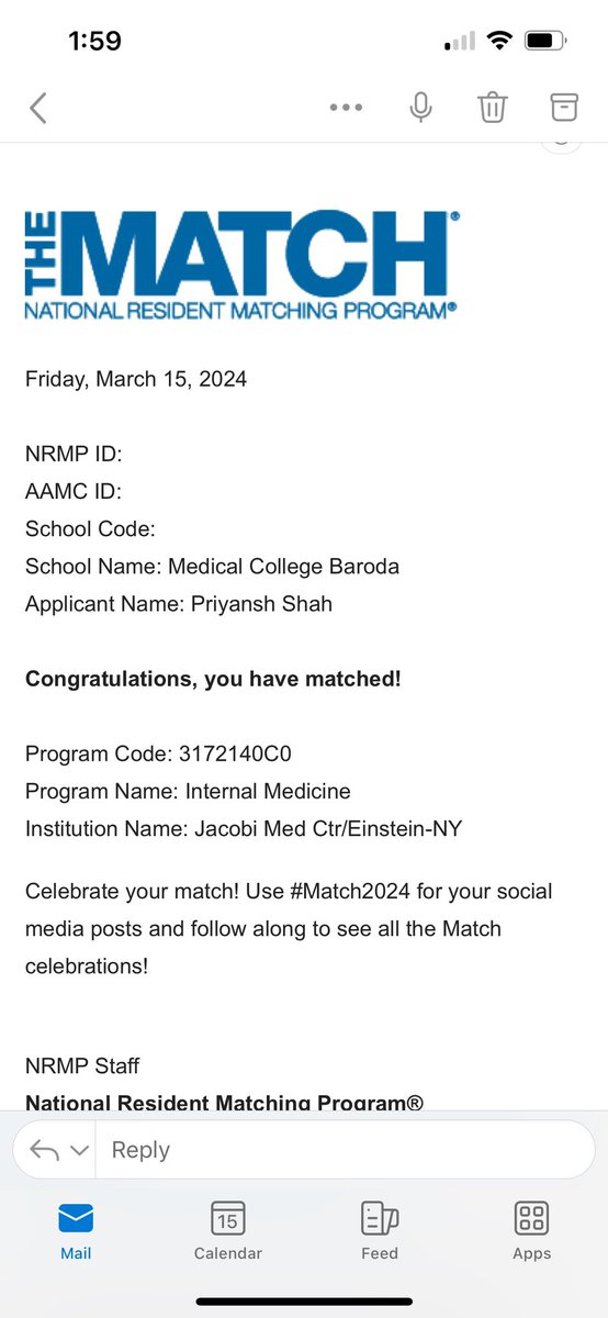 So excited to be joining @JacobiHosp @jmcchiefs for my internal medicine residency! Thank you so much everyone for your support during this journey! @TheNRMP #Match2024 @Inside_TheMatch