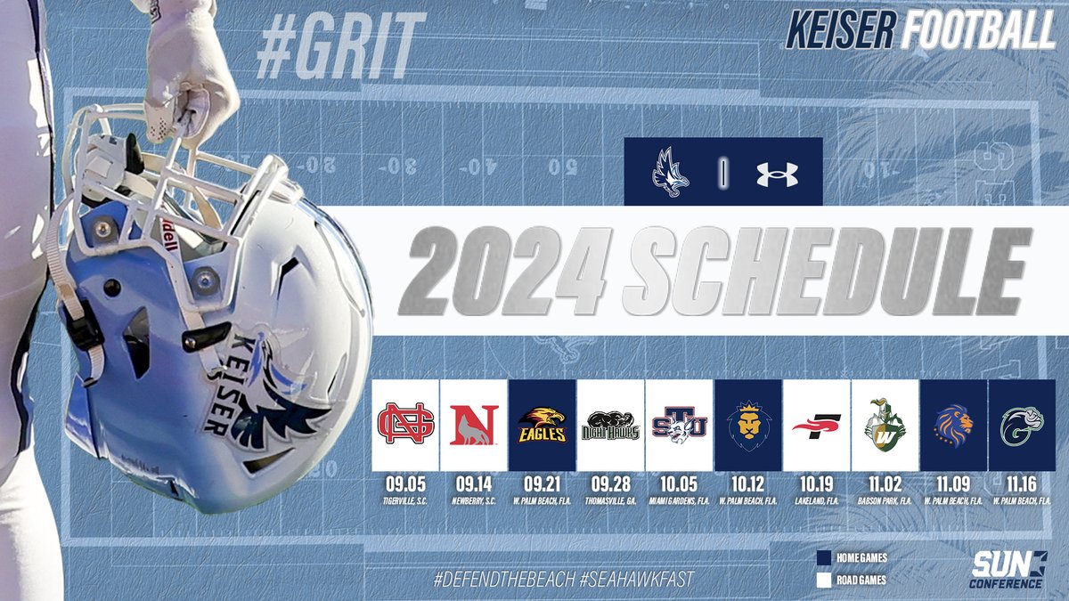 🚨🚨 Attention Seahawk Nation!!! 🚨🚨

The 2024 Football Schedule is HERE!

If you are keeping count, we are only 174 days away!!! 🏈🌴🏖️☀️

😍📅 - bit.ly/3GDcFRT

#DefendTheBeach #SeahawkFast #GRIT