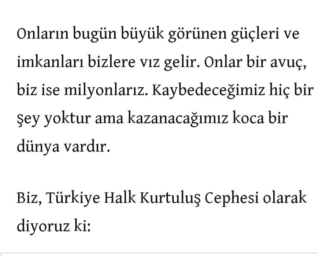 Umutiscisi's tweet photo. #THKP
#THKC
#MAHİRÇAYAN
THKC 1 BOLU BİLDİRİSİNDEN... https://t.co/0K1hTIg6Eb