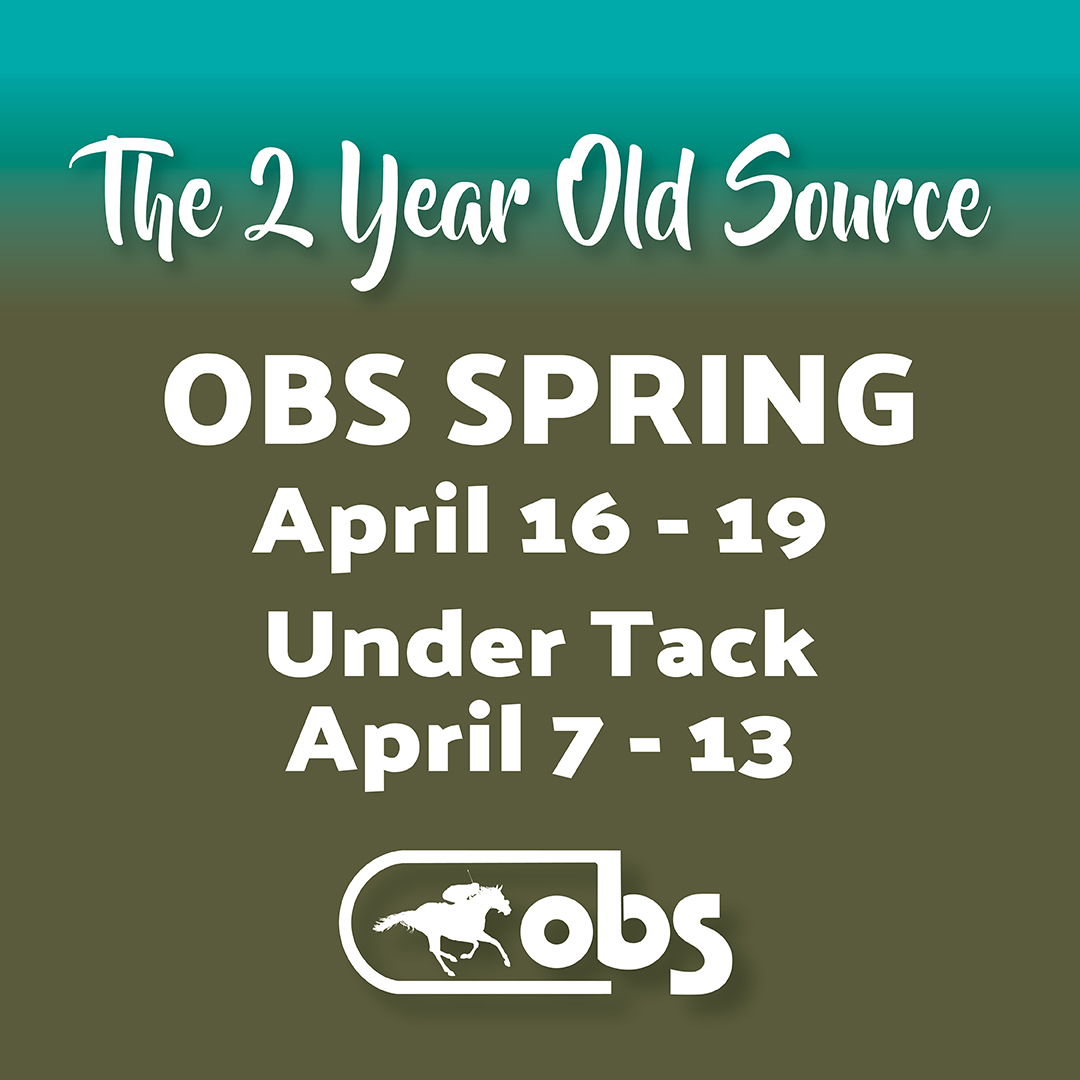 OBS Spring is right around the corner! Under Tack starts on April 7th (Sunday) and finish on April 13th (Sunday). Sale days start on April 16th (Tuesday) and finish on April 19th (Friday). Looking forward to seeing you soon! #obssales #twoyearoldsource #ocala