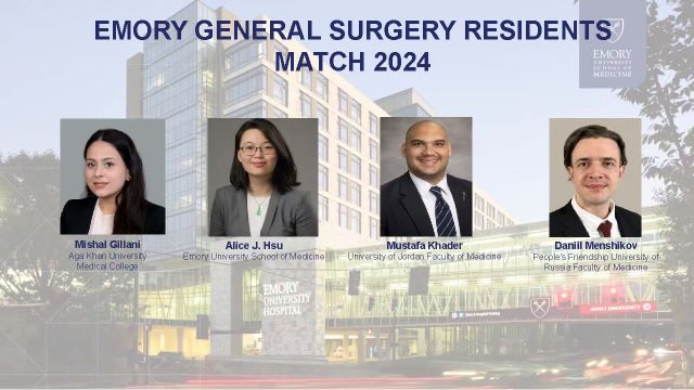 Welcome to Emory! We are so excited to have you joining the @EmorySurgery family! #EmorySurgery #Match2024