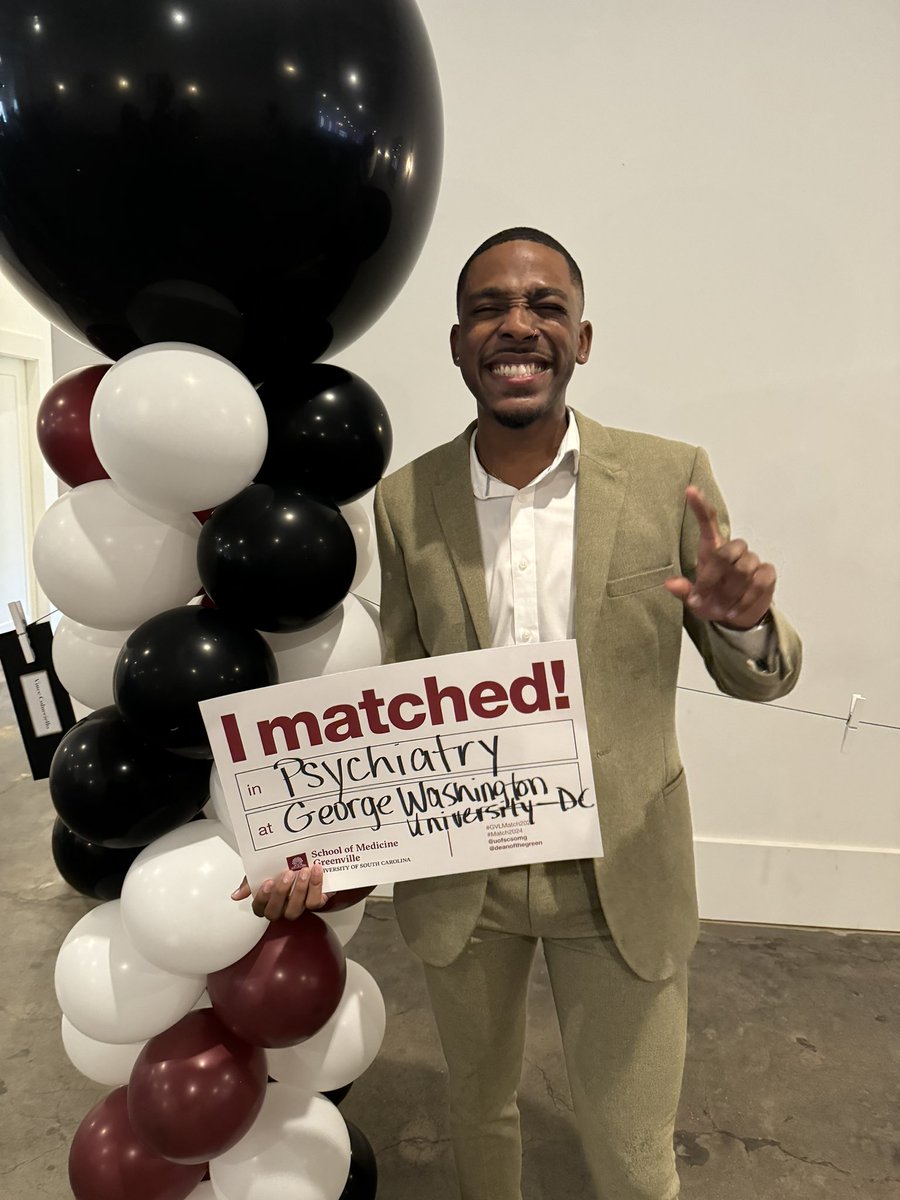 BlackBoyMed's tweet image. Matched psychiatry at my #1, George Washington University! Beyond blessed! ☝🏾😭 #Match2024