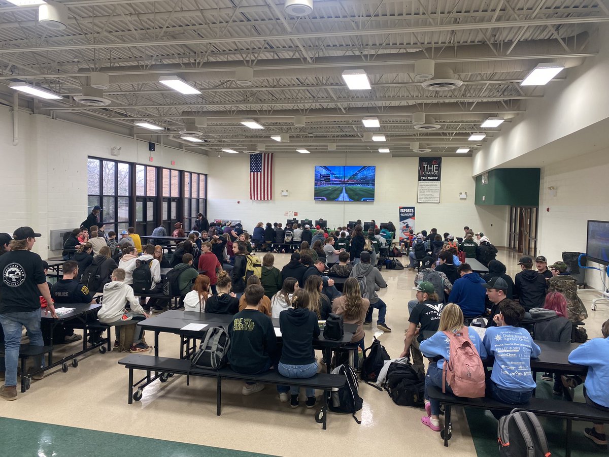Match #1 of the E-Sports Rocket League Tournament was a rivalry match between the Green Devils and Marlette Red Raiders in front of interested BCHS students.@MASSP_esports
