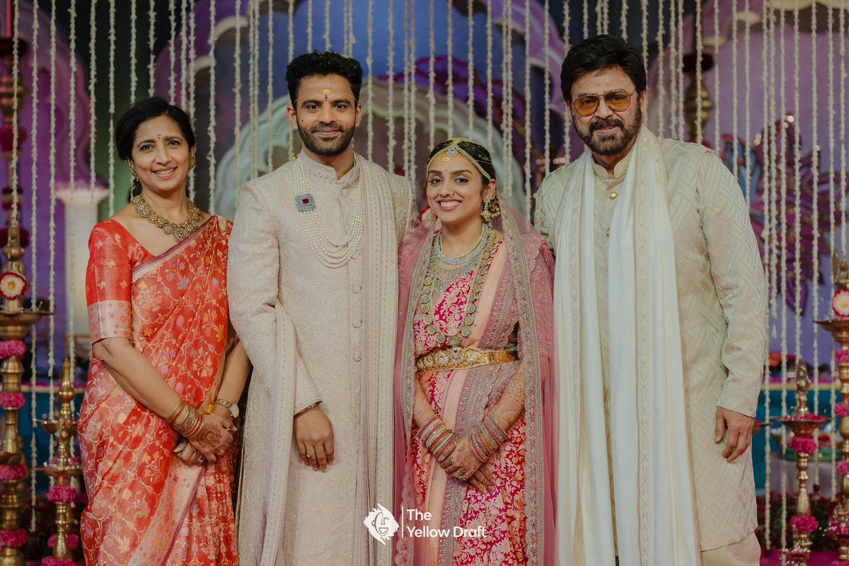 #Venkatesh's second daughter, #Hayavahini married Nishanth on Friday. Here are the first pictures from the wedding