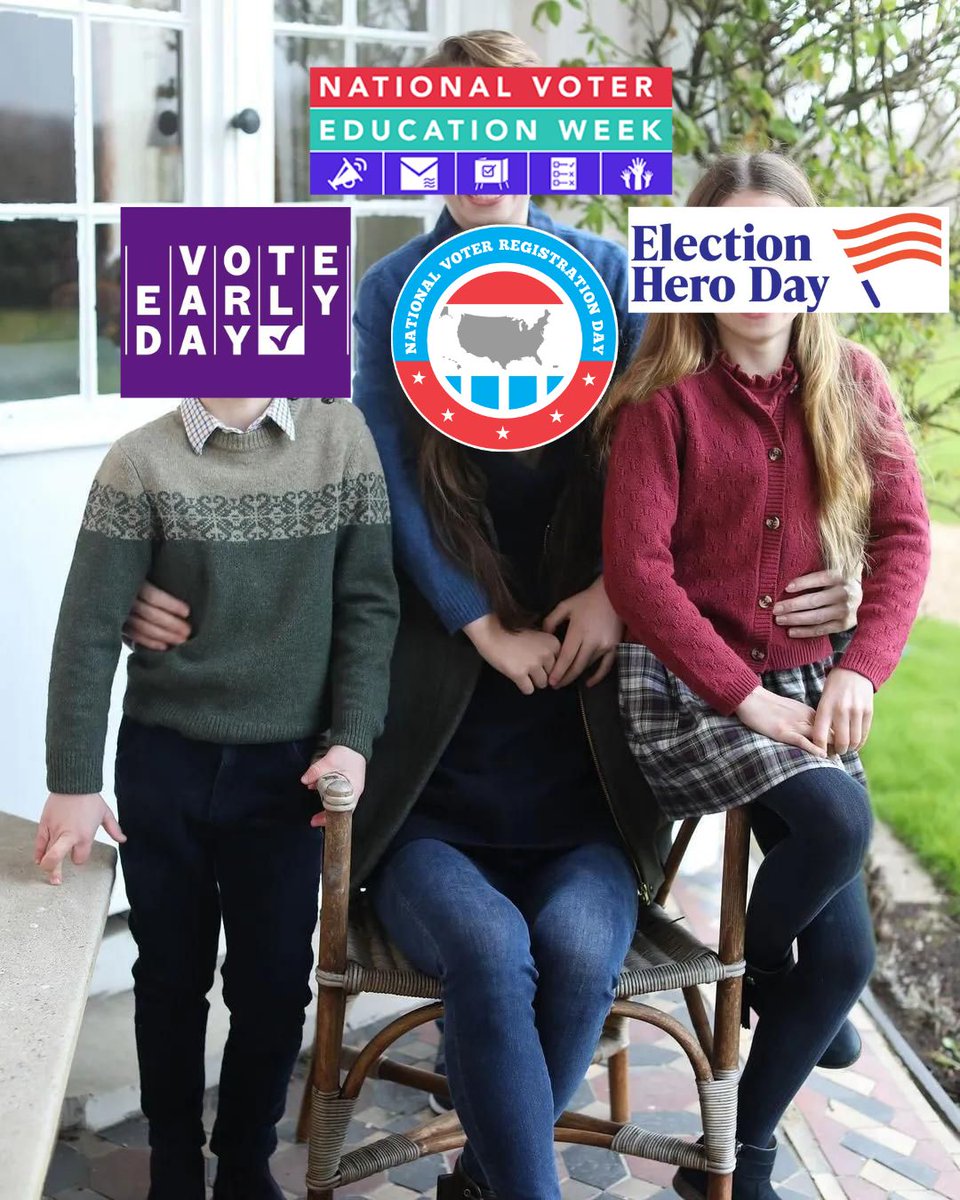 Nothing to see here, y'all! Just a completely normal, human picture of me hanging out with my Civic Holiday fam @voteearlyday, @natlvoteredweek, & @electionheroday!