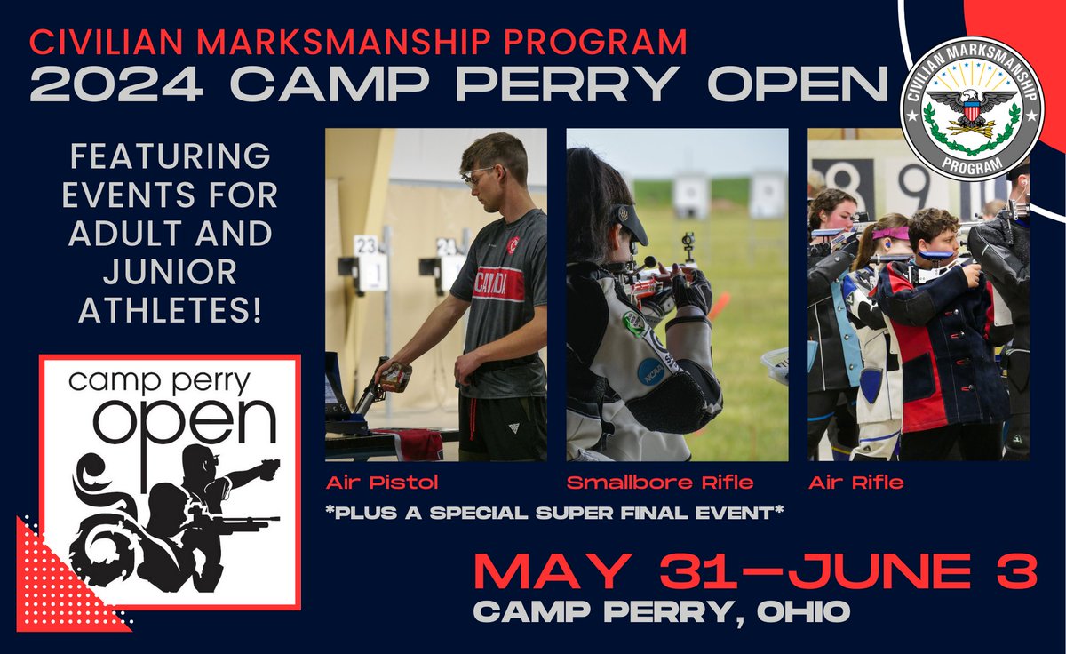 Don't miss your chance to sign up for the 2024 @TheCMPorg Camp Perry Open! More info and registration: thecmp.org/cmp-matches/ca…