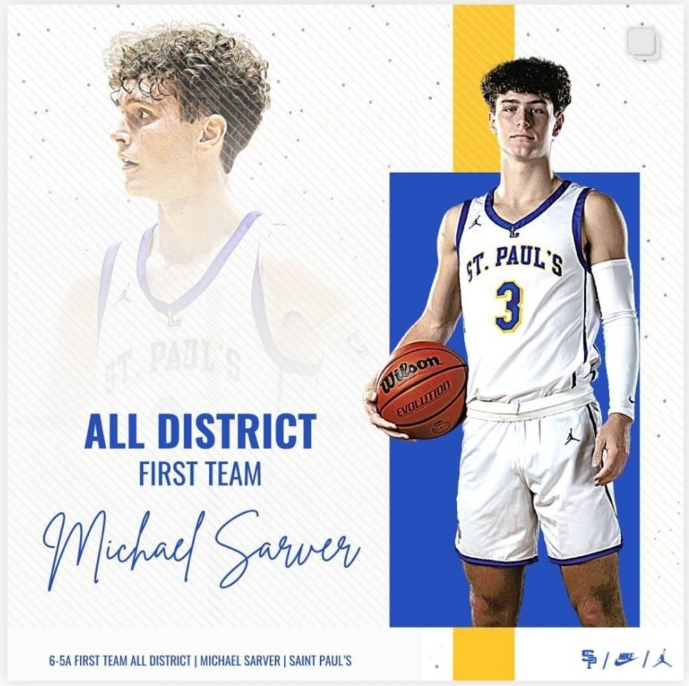 Mike (@miketsarver) on Twitter photo Great season for Sr. PG <a href="/sarvermichael3/">michael sarver</a> !
Season: 800+pts 23.4ppg 4.5r 3s 2.6a
53%FG 35%3P 83%FT
Scoring:
20+pts: 25x & 30+ 5x
9 gms vs <a href="/PrepHoopsLA/">Prep Hoops Louisiana</a> top100 players(16):
Record (5-4) & outscored 14 of 16 (with 25.8ppg)
<a href="/SBLive_LA/">Louisiana High School On SI</a> <a href="/GeauxPrepsLA/">GeauxPreps.com</a> <a href="/nolaprep/">NOLA.com Prep Sports</a> <a href="/CCSprep/">CCS Prep Coverage</a> <a href="/SaintPaulsHoops/">Saint Paul's Basketball</a> Great season for Sr. PG <a href="/sarvermichael3/">michael sarver</a> !
Season: 800+pts 23.4ppg 4.5r 3s 2.6a
53%FG 35%3P 83%FT
Scoring:
20+pts: 25x & 30+ 5x
9 gms vs <a href="/PrepHoopsLA/">Prep Hoops Louisiana</a> top100 players(16):
Record (5-4) & outscored 14 of 16 (with 25.8ppg)
<a href="/SBLive_LA/">Louisiana High School On SI</a> <a href="/GeauxPrepsLA/">GeauxPreps.com</a> <a href="/nolaprep/">NOLA.com Prep Sports</a> <a href="/CCSprep/">CCS Prep Coverage</a> <a href="/SaintPaulsHoops/">Saint Paul's Basketball</a>