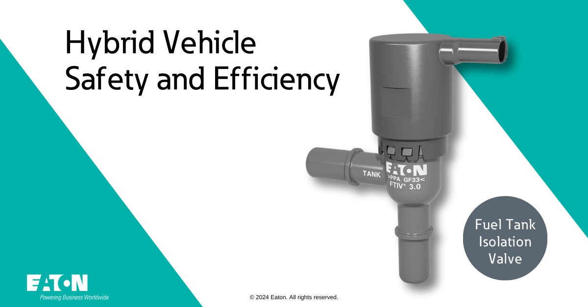 Our next-generation fuel tank isolation valve, specifically for hybrid-#ElectricVehicles, is more compact and lightweight than its predecessor and is designed to fit seamlessly. See for yourself at: eaton.works/49QB2La #Vehicle