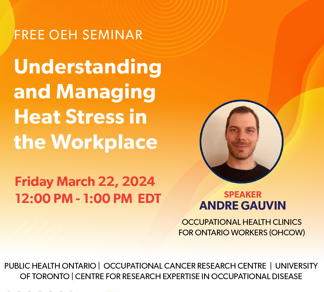 Next Friday! You are invited to join an online meeting: OEH Seminar: 'Understanding and Managing Heat Stress in the Workplace'. Register in advance: bit.ly/43llYmr