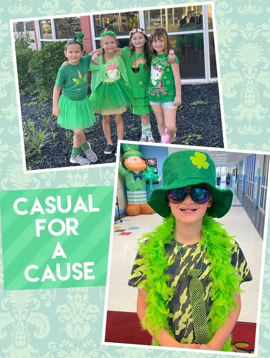 Casual for A Cause to support @TeamORCA! @JeramyKeen @MrsRouxRocks @IRCSchools ☘️💚