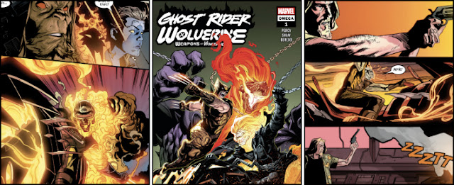 'The American author delivers when it comes to pitching the two titular characters against one another...' The top-notch Ghost Rider #Wolverine Weapons Of Vengeance: Omega #1 by @Benjamin_Percy Geoff Shaw @rainberedo & @Marvel 😊😊 My review is here: thebrownbagaeccb.blogspot.com/2024/03/ghost-…
