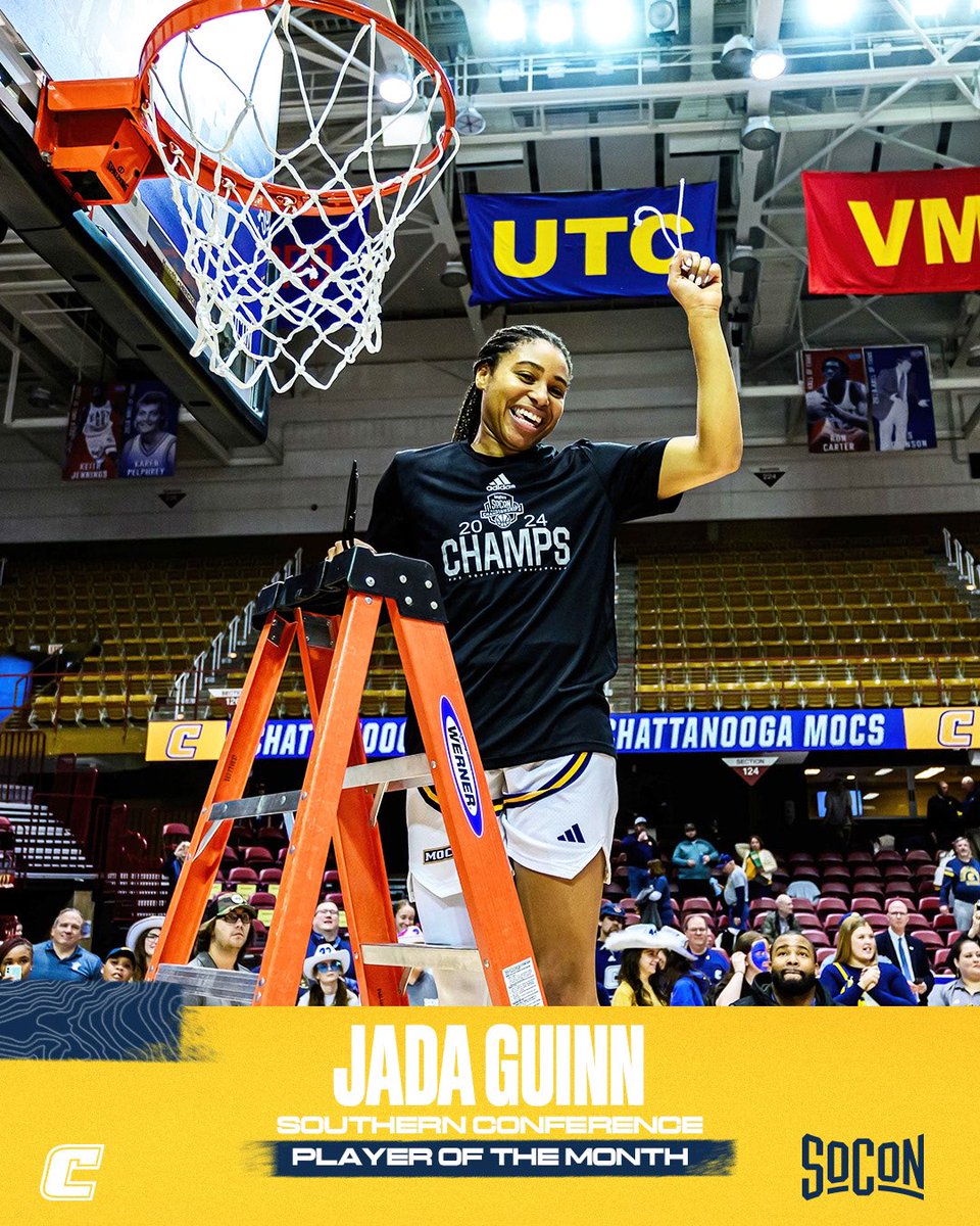 For the first time since 2017, we have ourselves a SoCon Player of the Month!

And we don’t think there’s anybody more worthy of that title than Jada Guinn! 👏

#2GETHER x #GoMocs 

🔗 bit.ly/43m9tHg