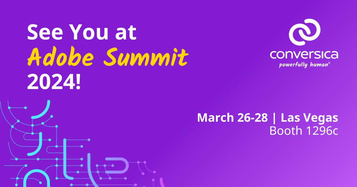 Attending Adobe Summit 2024 on Mar 26-28? Join our team at Booth 1296C to get a customized demo and learn how to supercharge Marketing Automation with two-way AI conversations. Sign up for a demo: ow.ly/uyYn50QUFc0 #ConversationalAI #ConversationalMarketing
