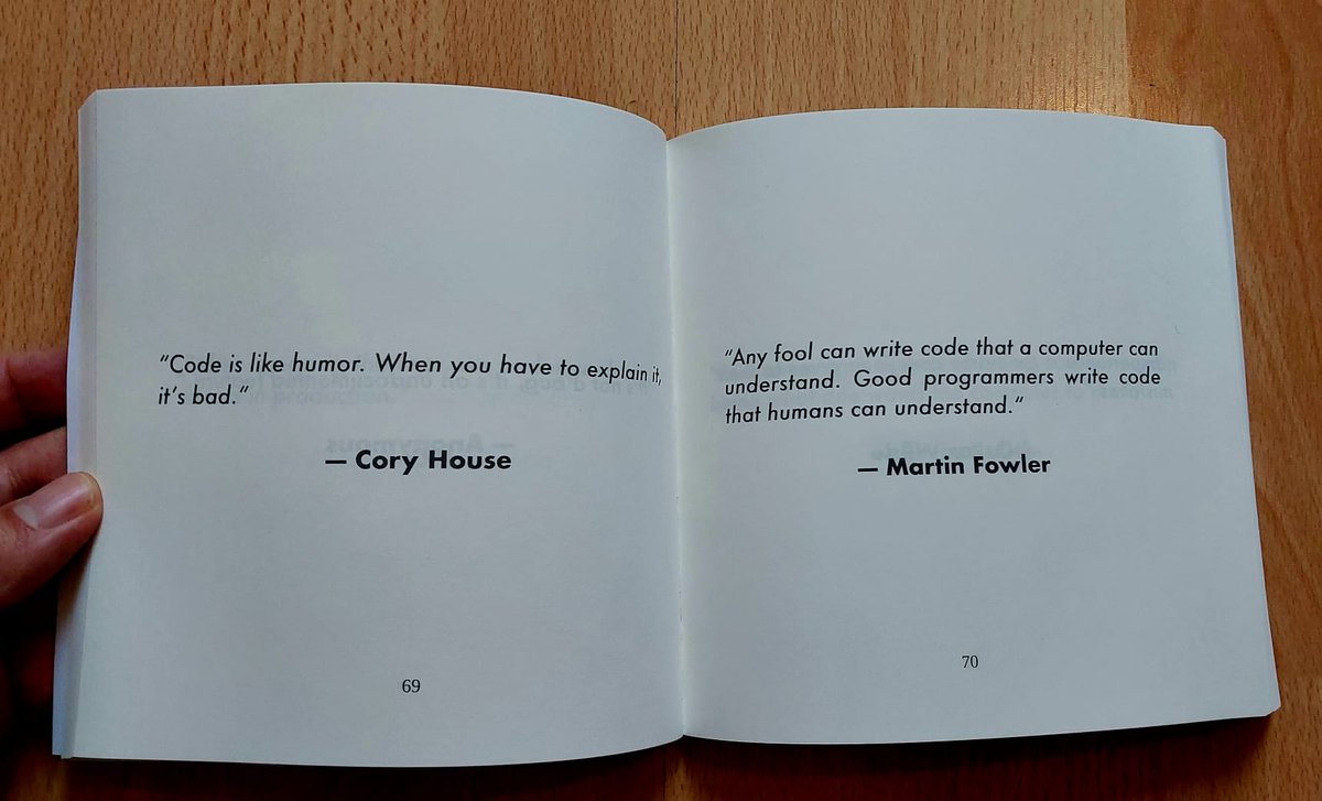 julienmweb's tweet photo. I really like programming quotes but I haven't found a book that collected them.
So I created one myself! 😀
This book is a selected compilation of jokes and wisdom from the tech industry with more than 200 quotes.
check it out here: https://t.co/ZGsA8OWUUV https://t.co/BobmEQrIhE
