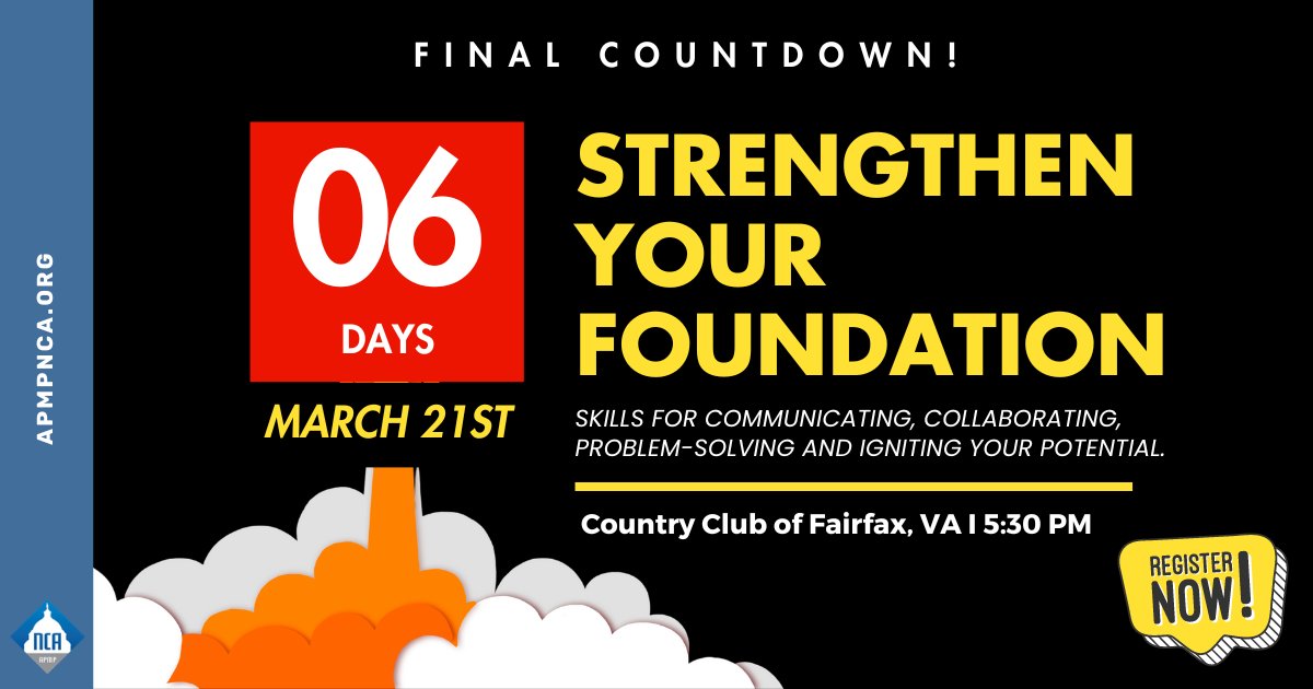 APMPNCA's tweet photo. 🤩 6 days left to get those New Year's resolutions started ➡️ MORE MARKETABLE FOR EVERY POSITION! 🚀

- Get the position YOU desire
- Influence an organization
- Grow your career

ACT NOW! https://t.co/fP6ToBqv8a https://t.co/7FM4xmCqIa