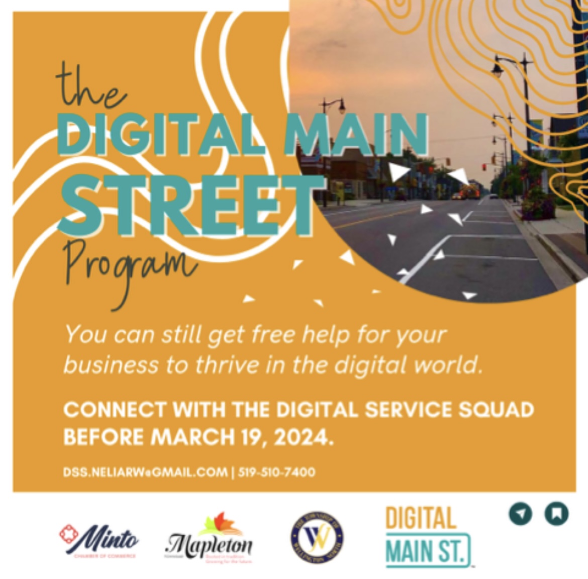 💻 email dss.neliarw@gmail.com or 📞 phone call 519-510-7400 Or visit digitalmainstreet.ca
#DigitalMainStreet   #DigitalMarketing   #DigitalServiceSquad   #DayInTheLife   #MeetTheDSS   #OntarioBusinesses #mintotownshipsmallbusiness